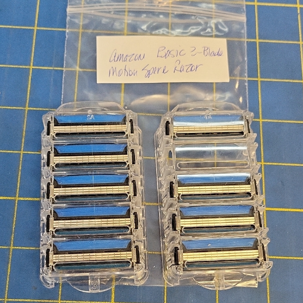 Amazon Basic 3 Blade Refills New Qty 9